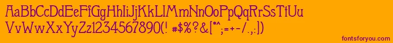 Шрифт Berolina – фиолетовые шрифты на оранжевом фоне