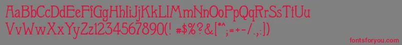 Berolina Font – Red Fonts on Gray Background
