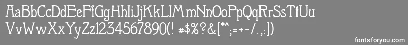 フォントBerolina – 灰色の背景に白い文字