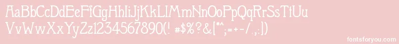 Berolina Font – White Fonts on Pink Background