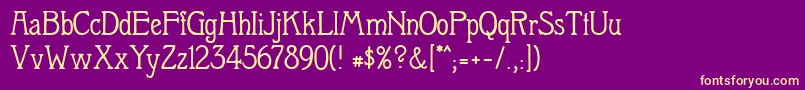 Berolina Font – Yellow Fonts on Purple Background