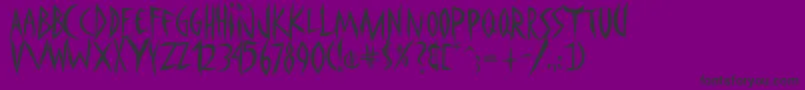 Panophobia Font – Black Fonts on Purple Background