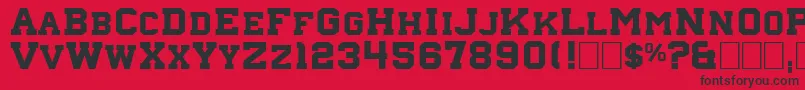 Nebraska4 Font – Black Fonts on Red Background