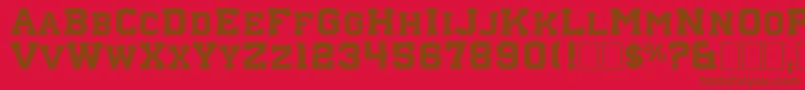 Nebraska4 Font – Brown Fonts on Red Background