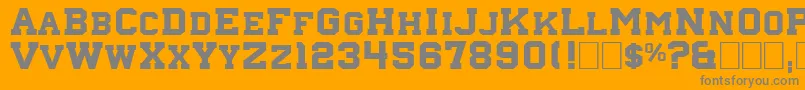 Nebraska4 Font – Gray Fonts on Orange Background