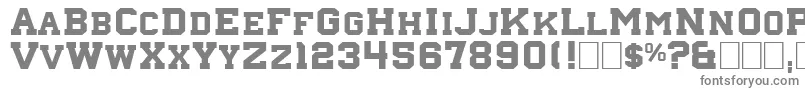 Nebraska4-fontti – harmaat kirjasimet valkoisella taustalla