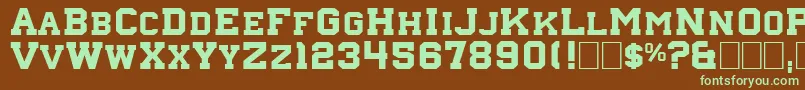 Nebraska4 Font – Green Fonts on Brown Background