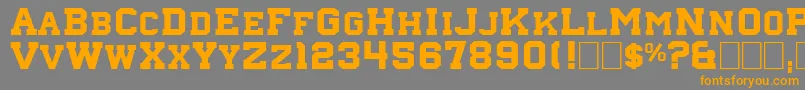 Nebraska4 Font – Orange Fonts on Gray Background