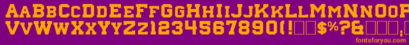 Nebraska4 Font – Orange Fonts on Purple Background