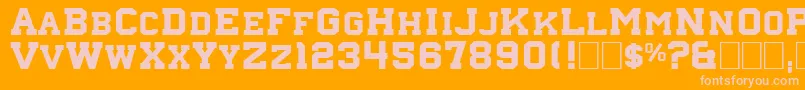Шрифт Nebraska4 – розовые шрифты на оранжевом фоне
