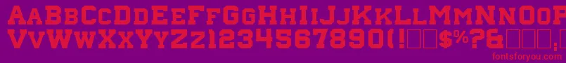 Nebraska4 Font – Red Fonts on Purple Background