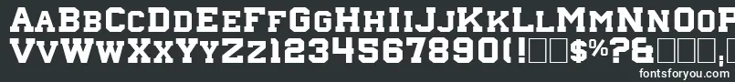 Nebraska4 Font – White Fonts on Black Background