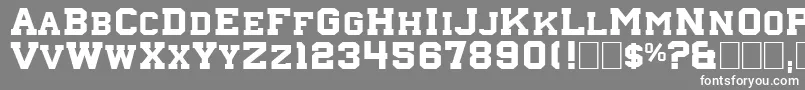 Nebraska4 Font – White Fonts on Gray Background