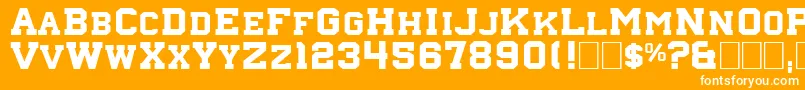 Nebraska4 Font – White Fonts on Orange Background