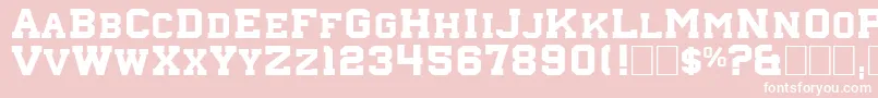 Nebraska4 Font – White Fonts on Pink Background