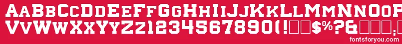 Nebraska4 Font – White Fonts on Red Background