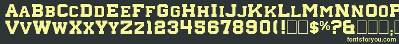 Nebraska4 Font – Yellow Fonts on Black Background