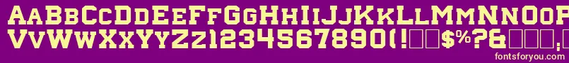 Nebraska4 Font – Yellow Fonts on Purple Background