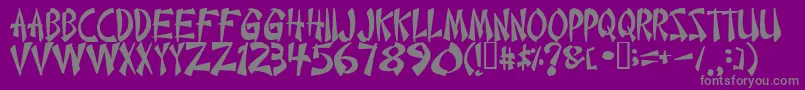 Шрифт Chinesetakeaway – серые шрифты на фиолетовом фоне