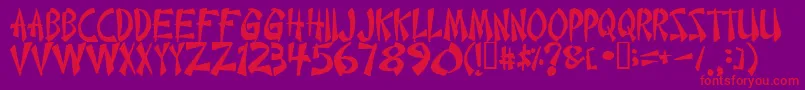 Chinesetakeaway Font – Red Fonts on Purple Background