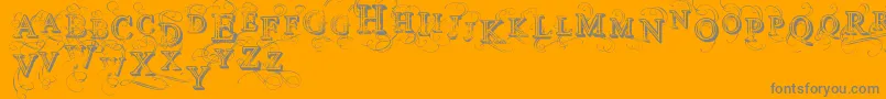 VtksSimplexBeauty2 Font – Gray Fonts on Orange Background