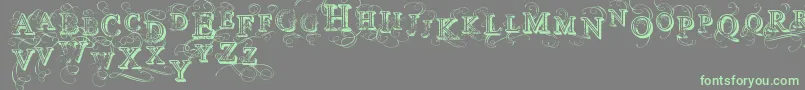 VtksSimplexBeauty2 Font – Green Fonts on Gray Background