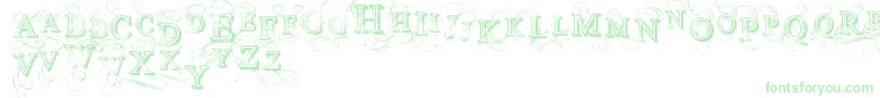 VtksSimplexBeauty2 Font – Green Fonts on White Background