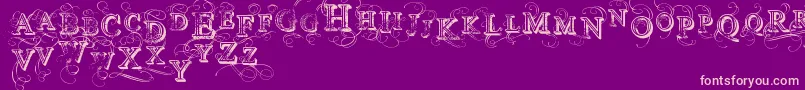 VtksSimplexBeauty2 Font – Pink Fonts on Purple Background