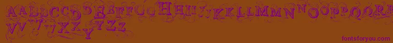 VtksSimplexBeauty2 Font – Purple Fonts on Brown Background