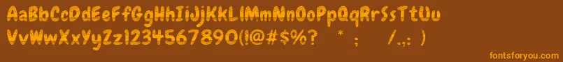 En savoir plus sur la police FollowWoodWild Police FollowWoodWild – polices orange sur fond brun