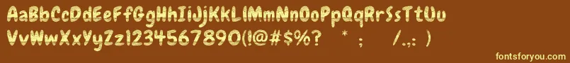 Подробнее о шрифте FollowWoodWild Шрифт FollowWoodWild – жёлтые шрифты на коричневом фоне