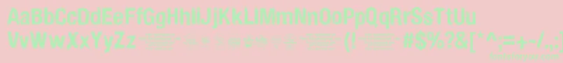 Handveticatrial Font – Green Fonts on Pink Background