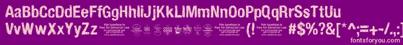 Handveticatrial Font – Pink Fonts on Purple Background