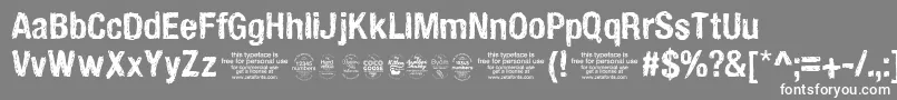 Handveticatrial Font – White Fonts on Gray Background