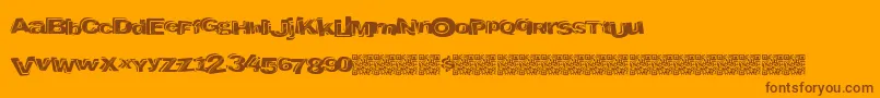 Liquorbank Font – Brown Fonts on Orange Background