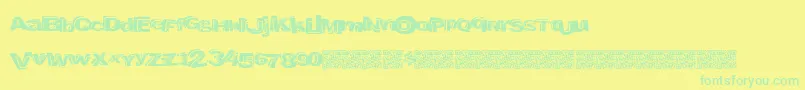 Liquorbank Font – Green Fonts on Yellow Background