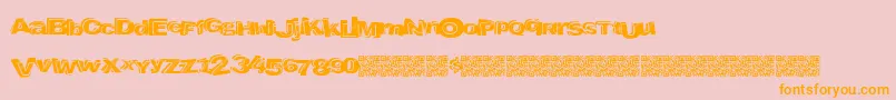 Liquorbank Font – Orange Fonts on Pink Background