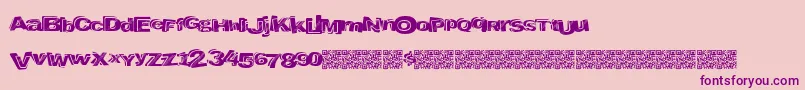 Liquorbank Font – Purple Fonts on Pink Background