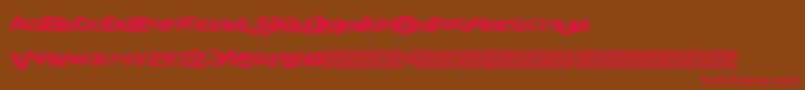 Liquorbank Font – Red Fonts on Brown Background