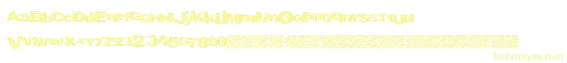 Liquorbank Font – Yellow Fonts on White Background