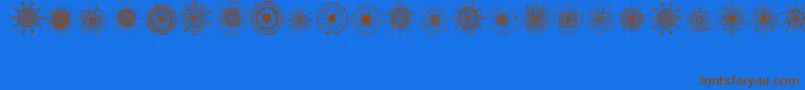 Mandalesque Font – Brown Fonts on Blue Background