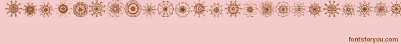Mandalesque Font – Brown Fonts on Pink Background