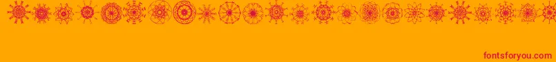 Mandalesque Font – Red Fonts on Orange Background