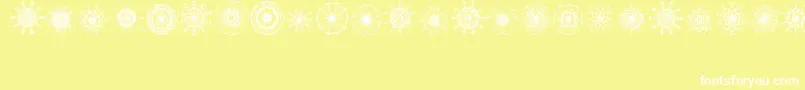 Mandalesque Font – White Fonts on Yellow Background