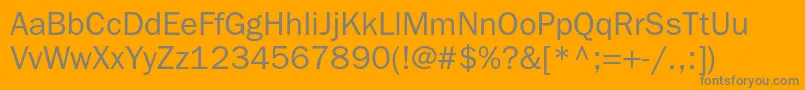 Bloknotc Font – Gray Fonts on Orange Background
