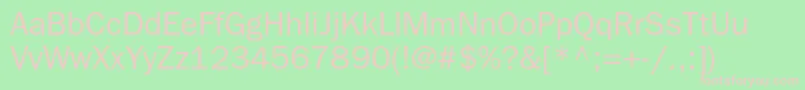 Bloknotc Font – Pink Fonts on Green Background