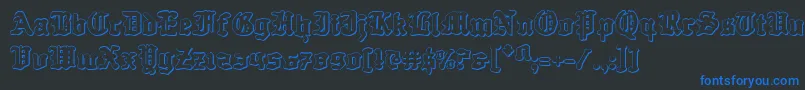 Questknight3D Font – Blue Fonts on Black Background