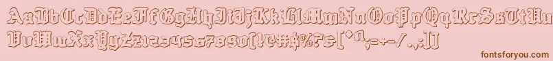 Questknight3D Font – Brown Fonts on Pink Background