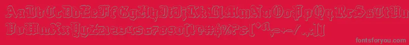 Questknight3D Font – Gray Fonts on Red Background