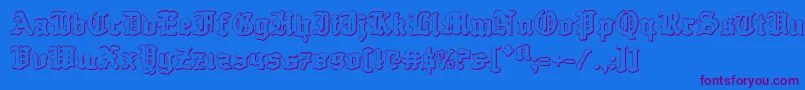 Questknight3D Font – Purple Fonts on Blue Background